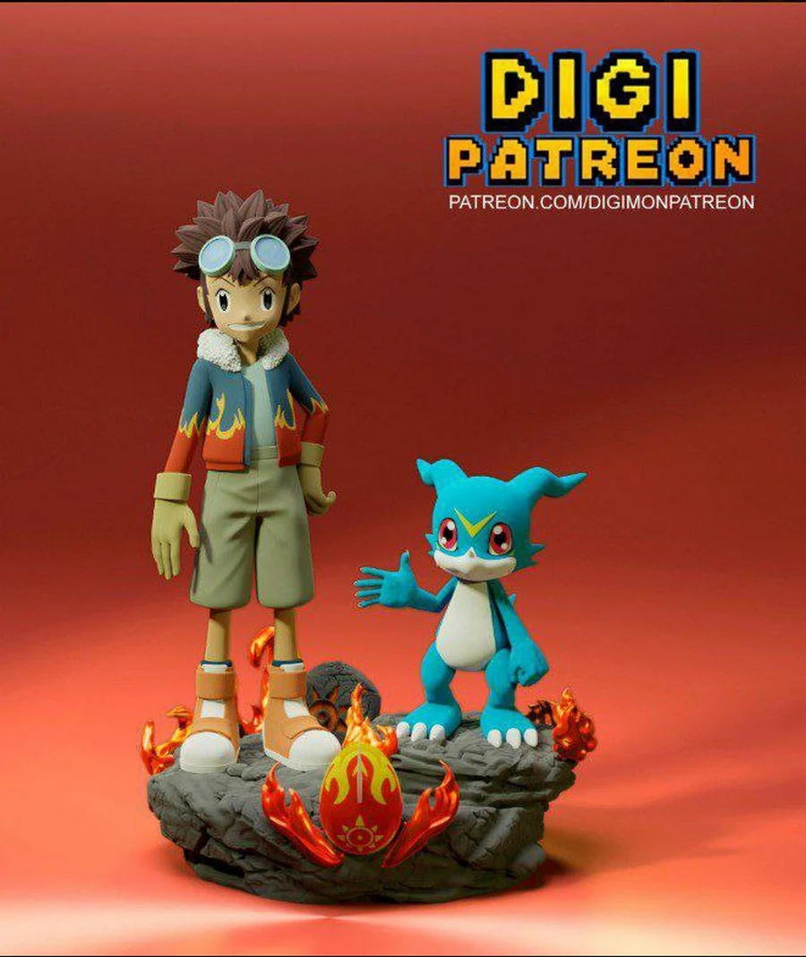 Davis & Veemon - Digimon 3D printable STL model