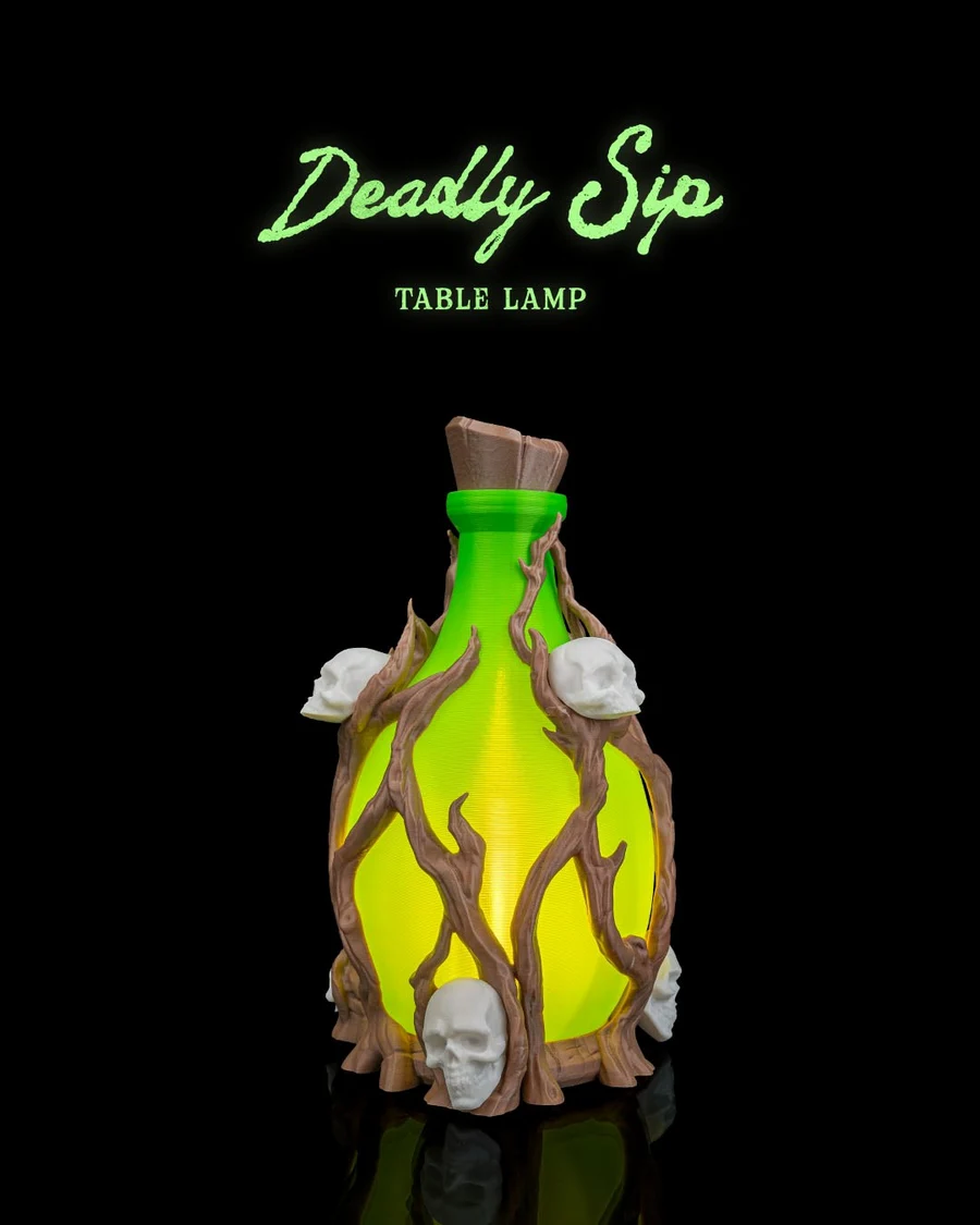 Deadly Sip Table Lamp 3D printable STL model