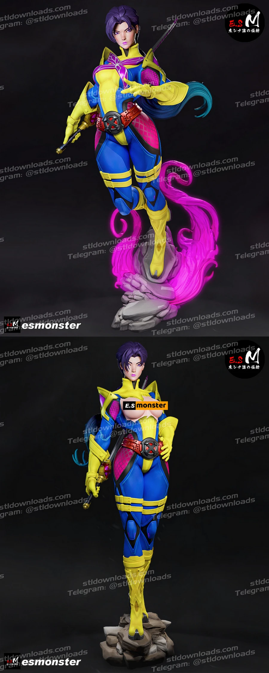 Psylocke Telepath Ninja – Marvel 3D printable STL model