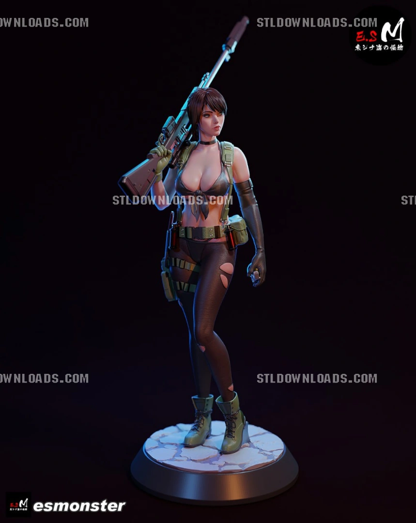 Quiet – Metal Gear Solid STL render Quiet – Metal Gear Solid 3D printable STL model