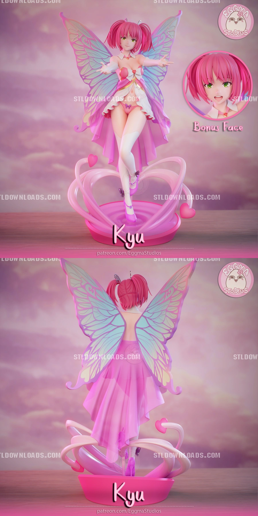 Kyu – HuniePop STL render Kyu – HuniePop 3D printable STL model