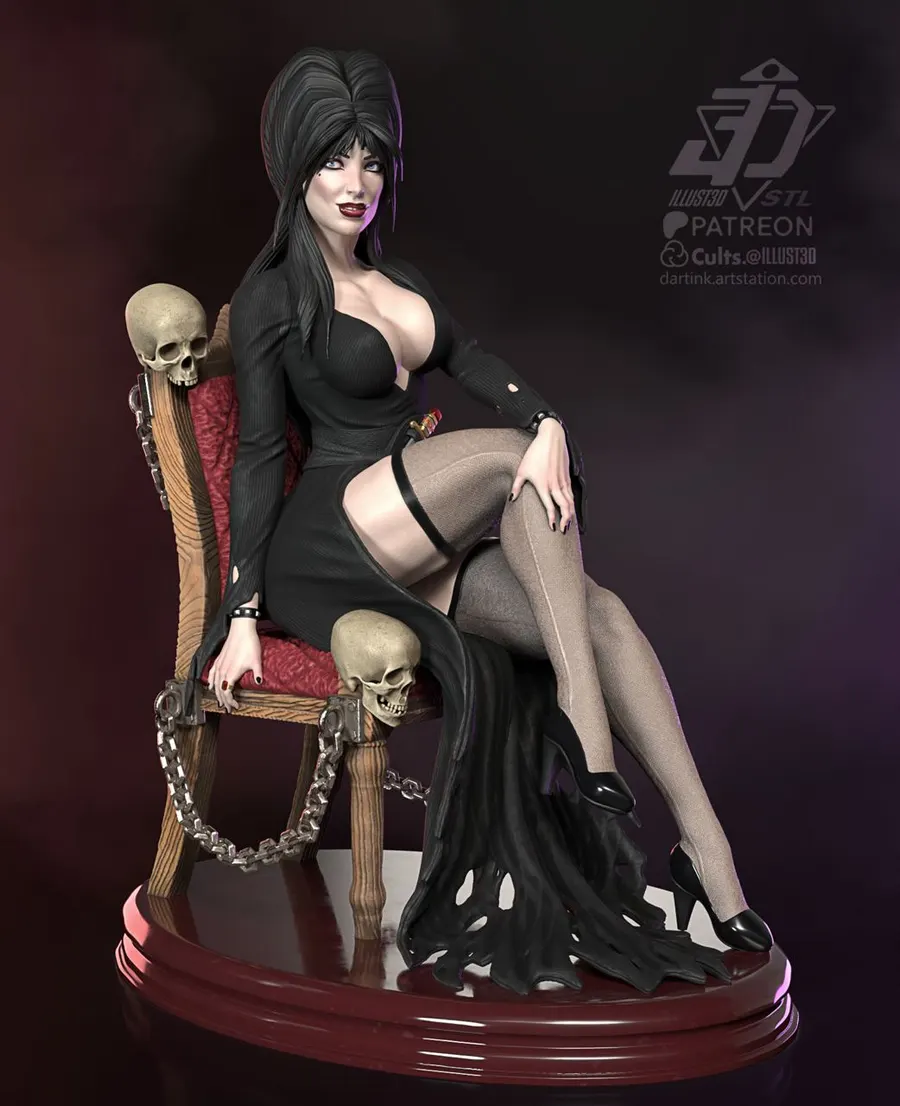 Elvira Mistress of the Dark – Horror 3D printable STL model