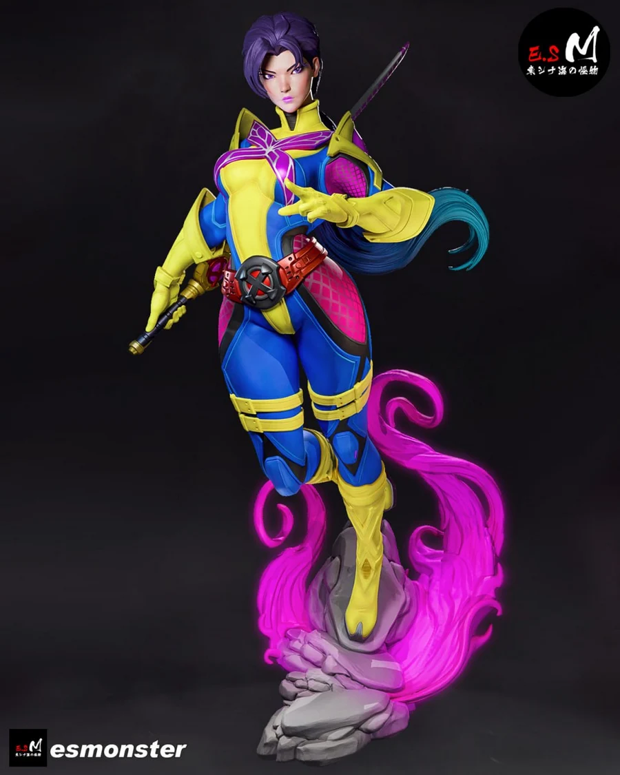 Psylocke – Marvel STL render Psylocke – Marvel 3D printable STL model