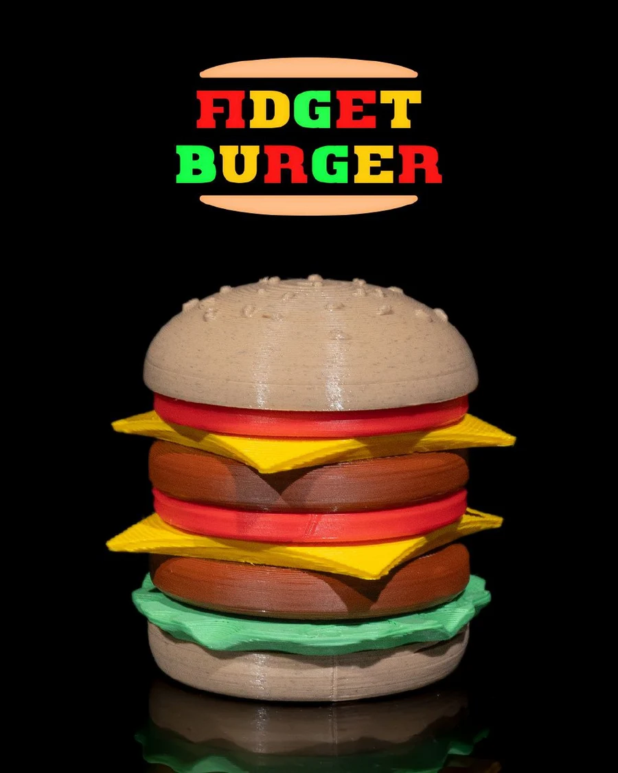 Fidget Burger 3D printable STL model