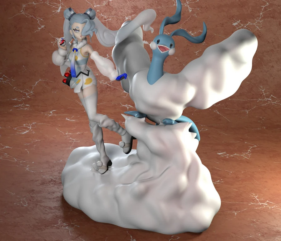 Hatsune Miku Pokemon Trainer – Vocaloid 3D printable STL model