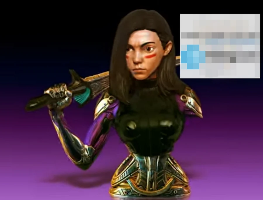 Alita Bust 1:1 – Battle Angel Alita 3D printable STL model