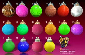 Xmas Bauble Pack 3D printable STL model