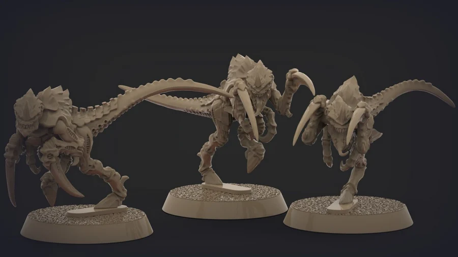 Hormagaunts - Warhammer 40K STL render Hormagaunts - Warhammer 40K 3D printable STL model
