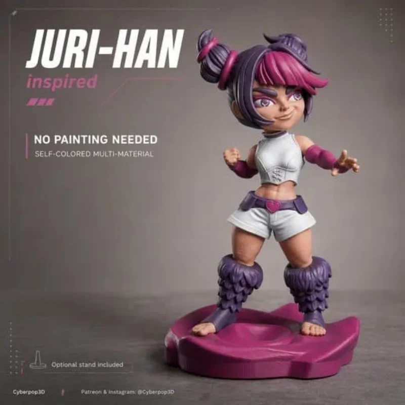 Juri Han (Street Fighter) STL model for 3D printing