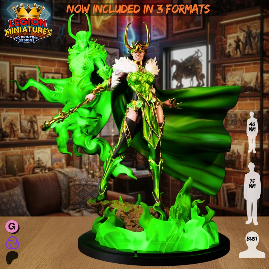 Lady Loki Variant – Marvel STL render Lady Loki Variant – Marvel 3D printable STL model
