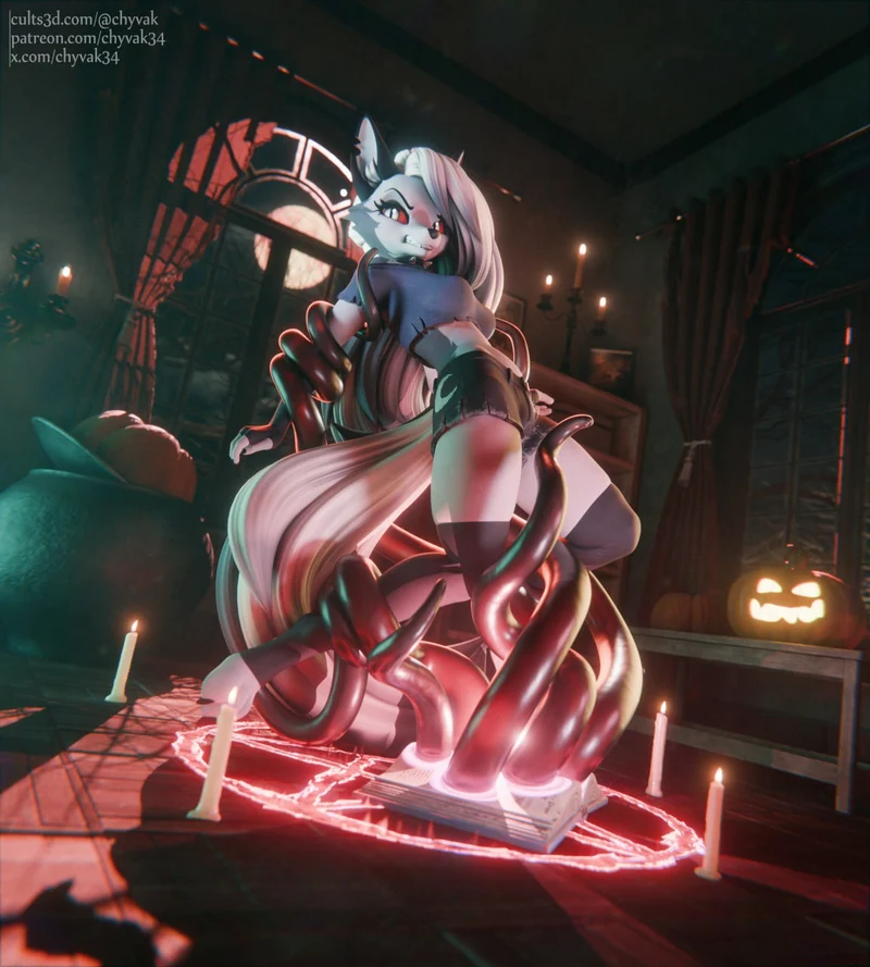 Loona Tentacle Scene (Helluva Boss) STL model for 3D printing
