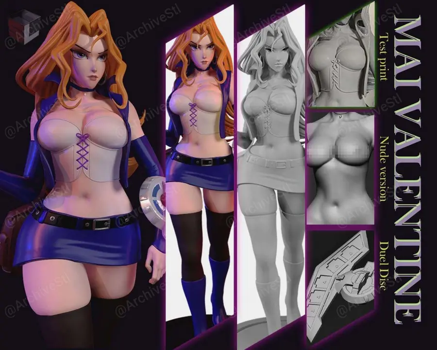 Mai Valentine - Yu-Gi-Oh! 3D printable STL model