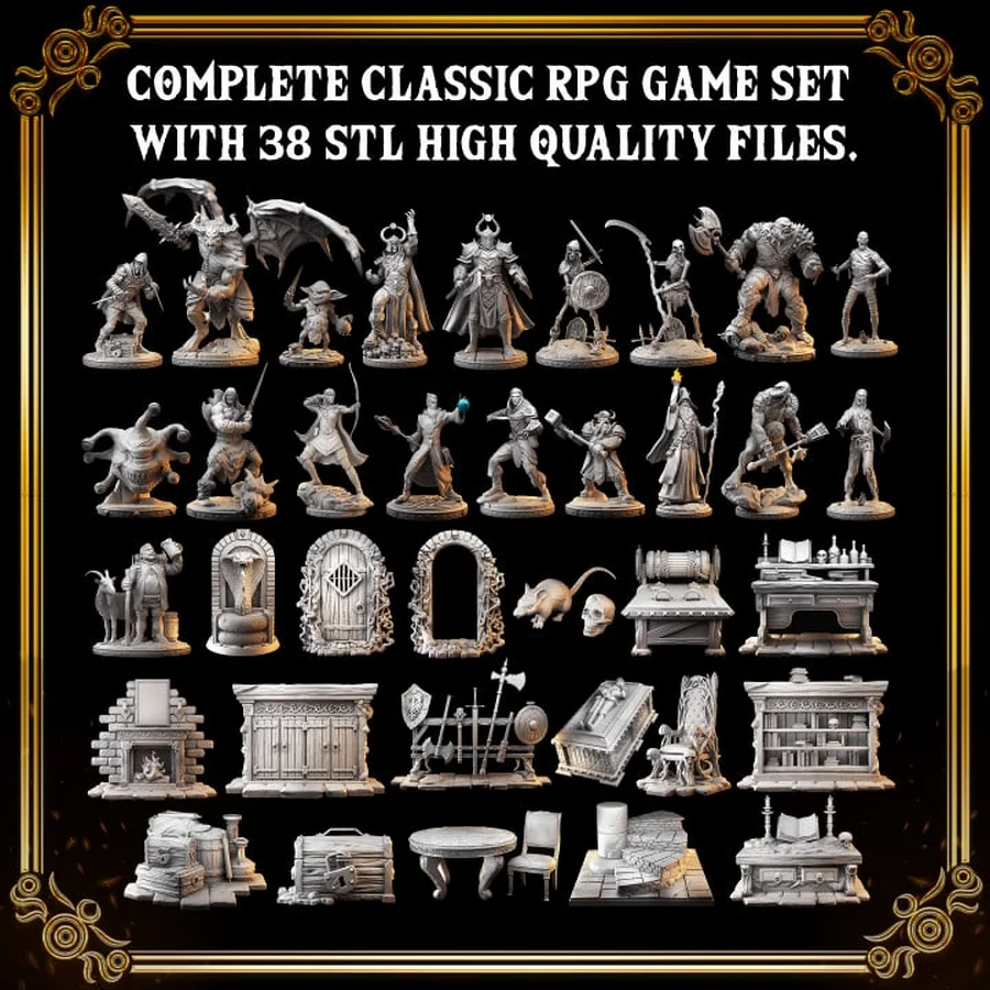Masters of Dungeons – Fantasy 3D printable STL model