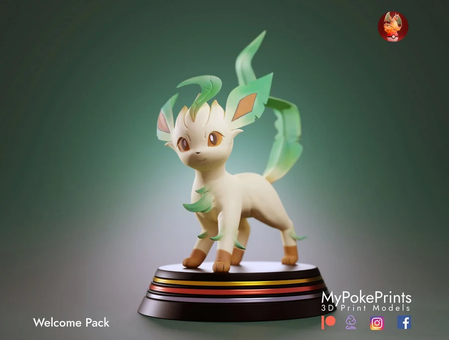 Leafeon - Pokémon 3D printable STL model