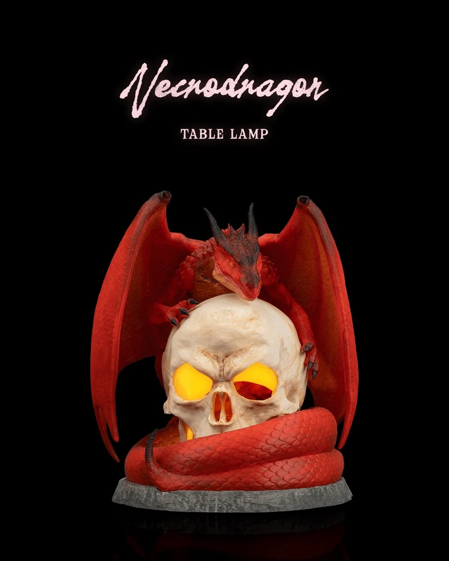 Necrodragon Table Lamp 3D printable STL model