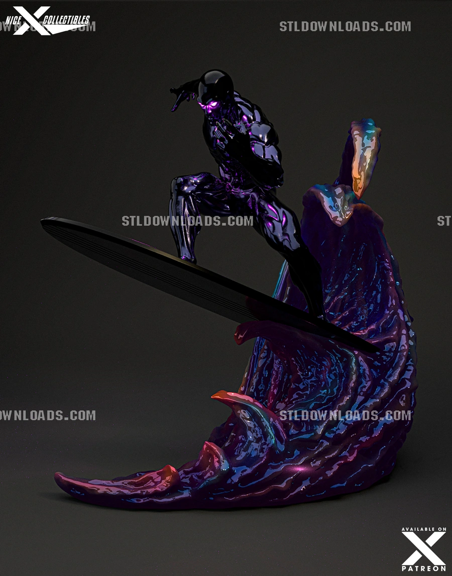 Black Silver Surfer – Marvel 3D printable STL model