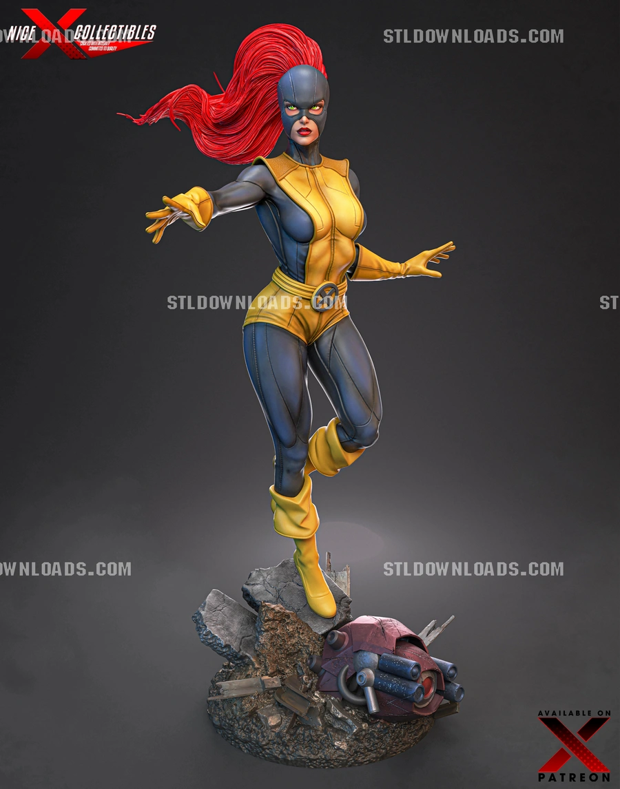 Jean Grey Classic 90s – Marvel 3D printable STL model