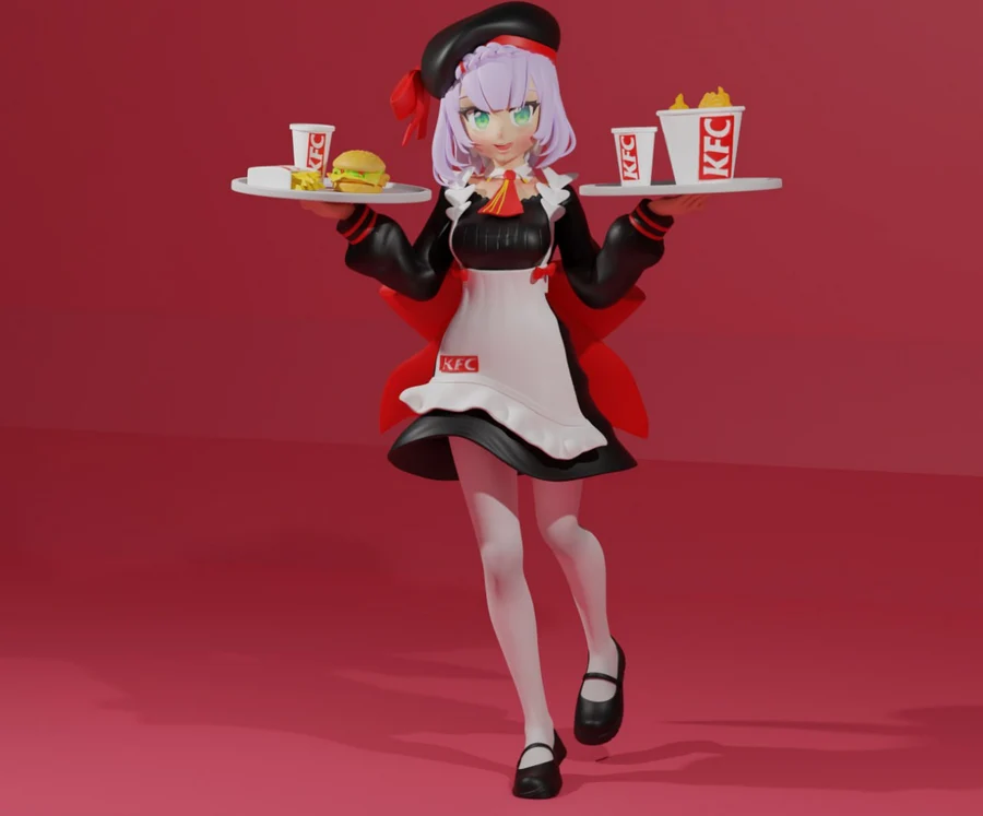 Noelle KFC Version – Genshin Impact 3D printable STL model