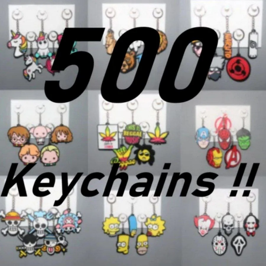 500 Keychains 3D printable STL model