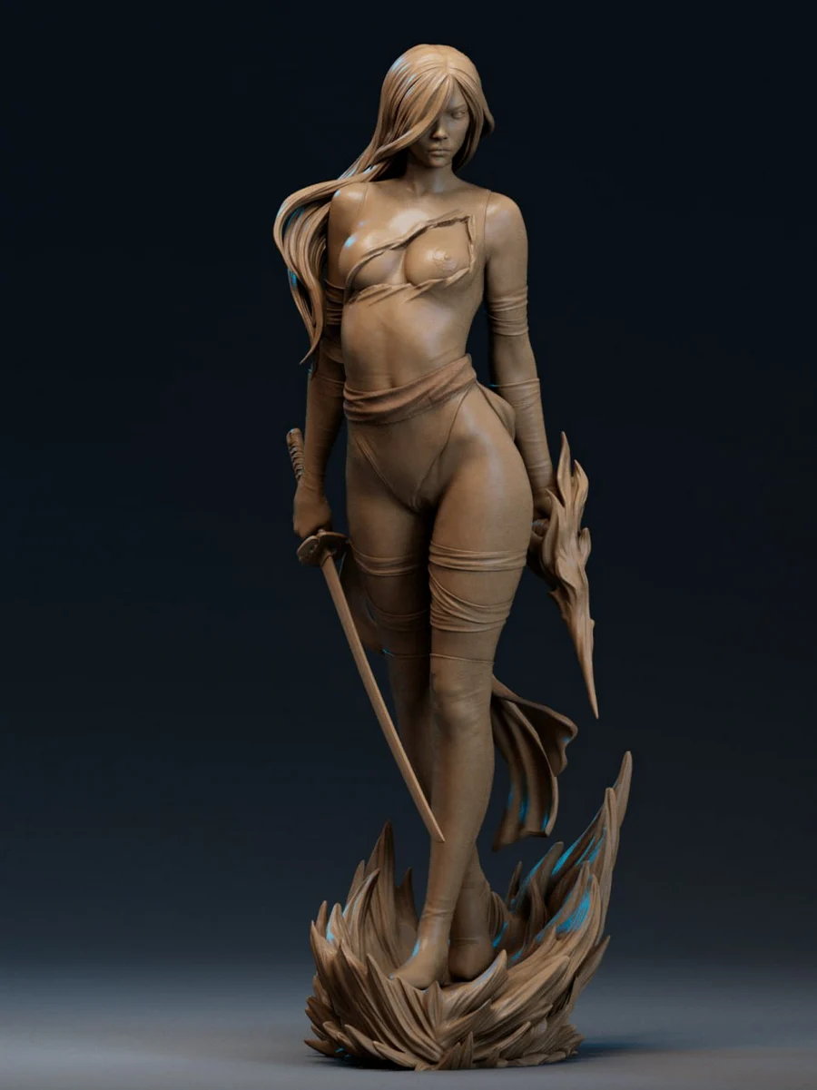 Psylocke - Marvel STL render Psylocke - Marvel 3D printable STL model