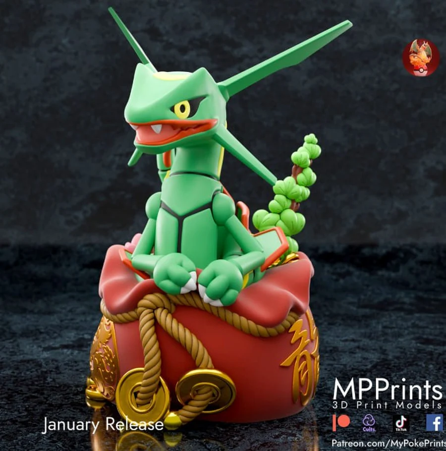 Rayquaza - Pokémon 3D printable STL model