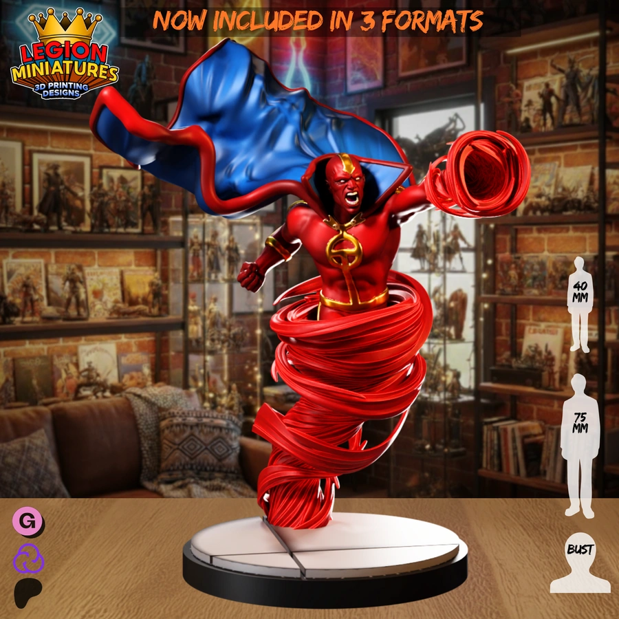 Red Tornado Android Hero – DC Comics 3D printable STL model