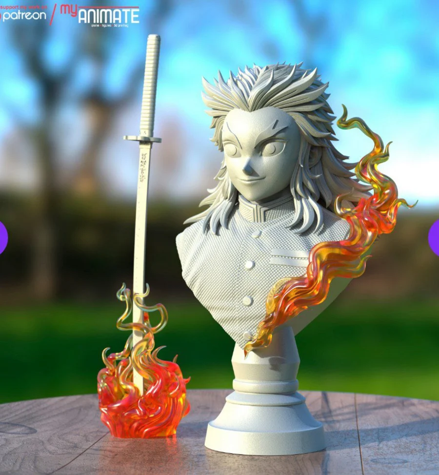 Rengoku Bust - Demon Slayer 3D printable STL model