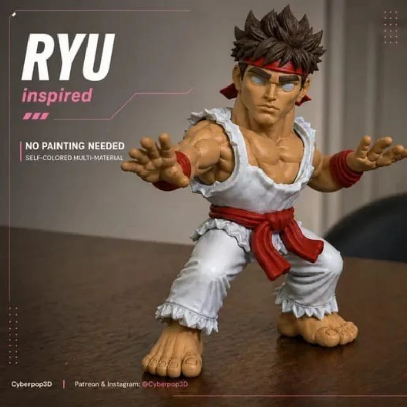 Ryu (Street Fighter) STL model for 3D printing