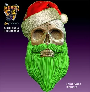 Santa Skull 3D printable STL model
