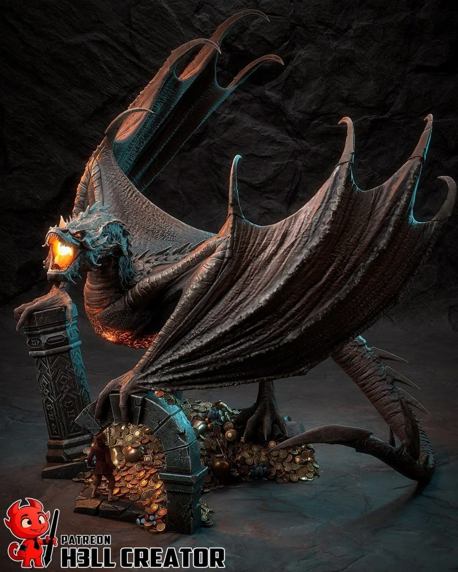 Smaug Dragon – The Hobbit 3D printable STL model