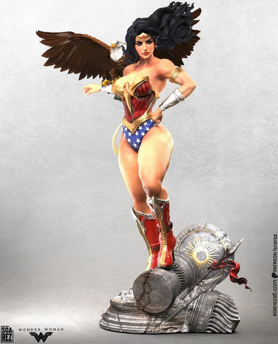 Wonder Woman Amazon Heroine – DC Comics 3D printable STL model