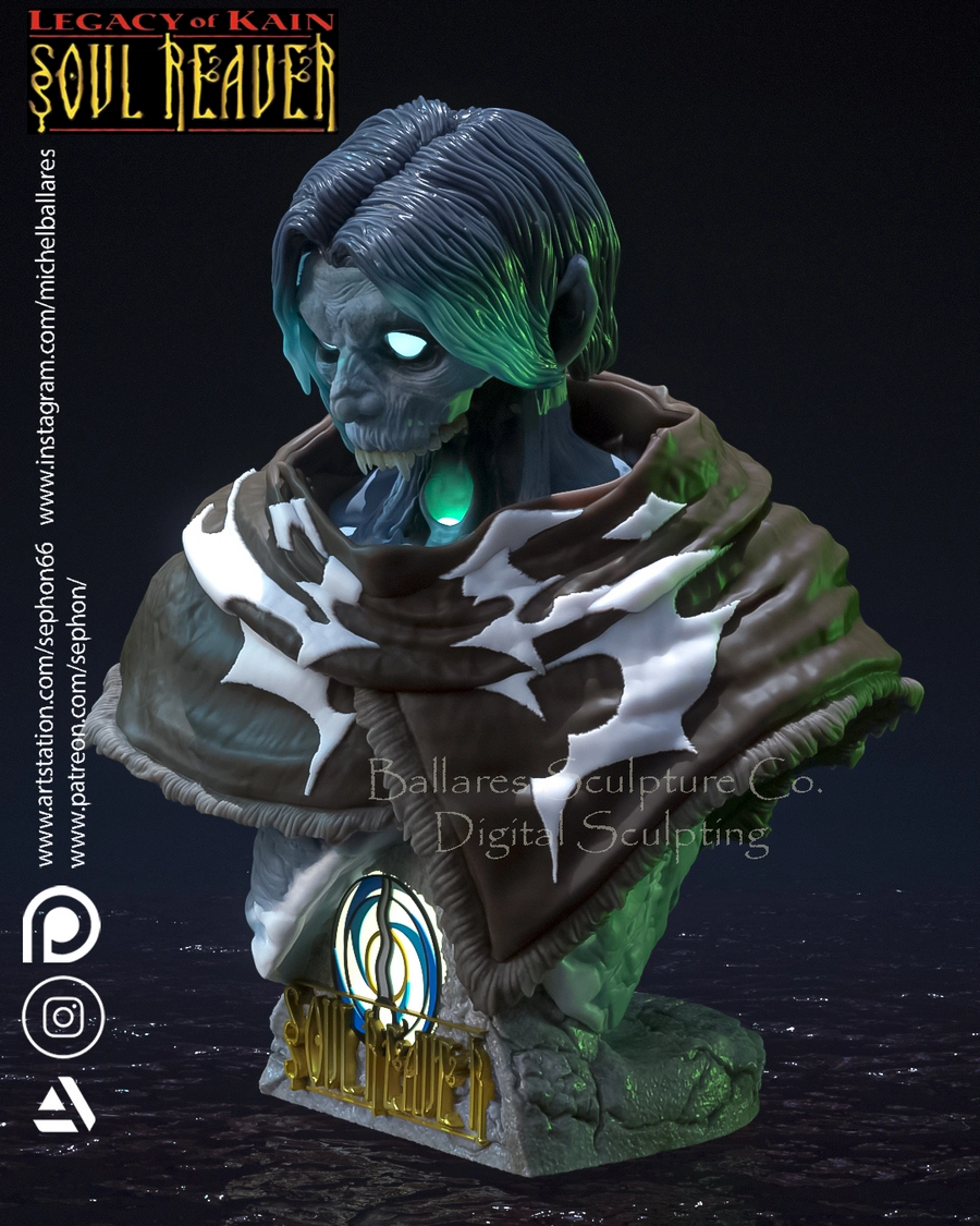 Raziel Bust - Legacy of Kain 3D printable STL model