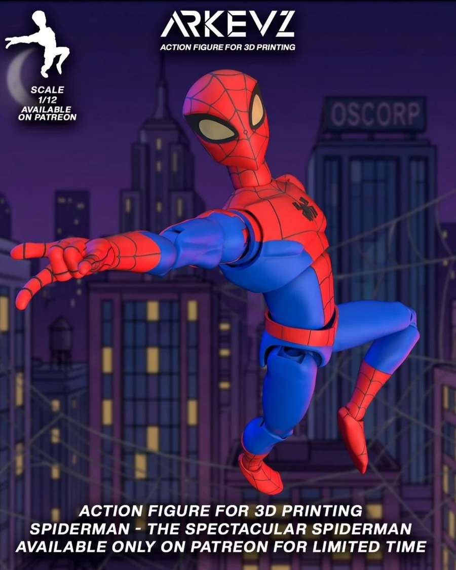 Spider-Man Action Figure – Marvel 3D printable STL model