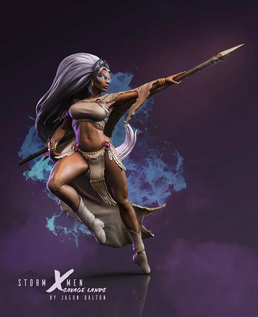 Storm Savage Land – Marvel STL render Storm Savage Land – Marvel 3D printable STL model