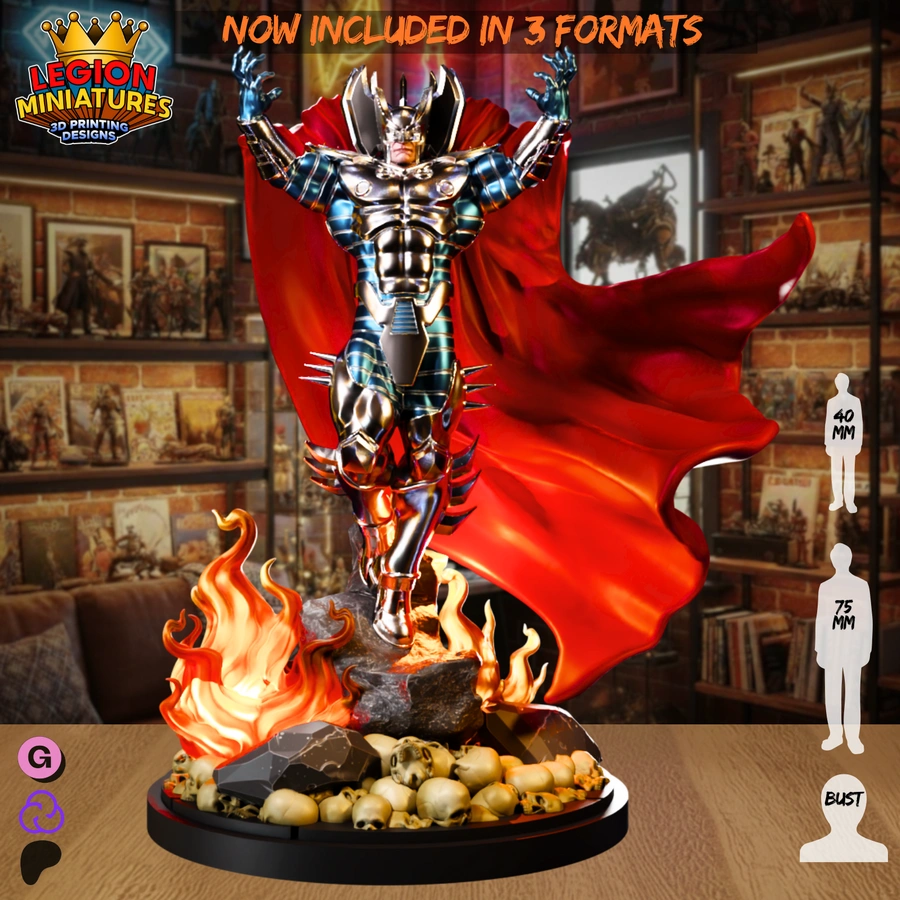 Stryfe Mutant Villain – Marvel STL render Stryfe Mutant Villain – Marvel 3D printable STL model
