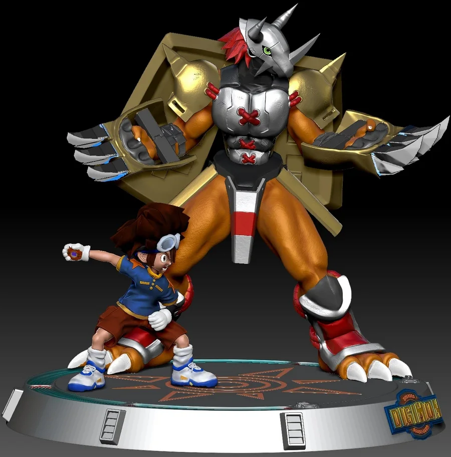 Tai & WarGreymon - Digimon 3D printable STL model