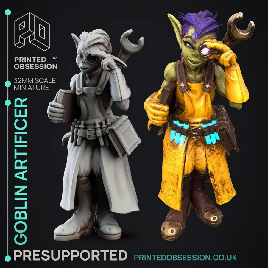 Technical Goblin Artificer 3D printable STL model