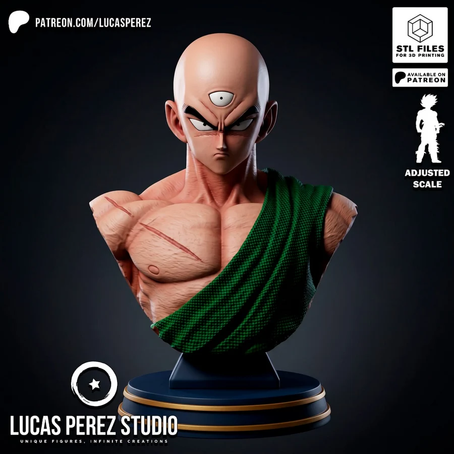 Ten Shin Han – Dragon Ball Z 3D printable STL model