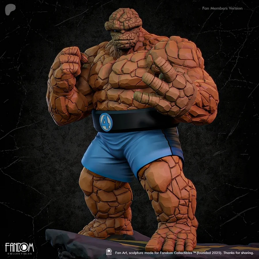 The Thing Rock Hero – Marvel STL render The Thing Rock Hero – Marvel 3D printable STL model