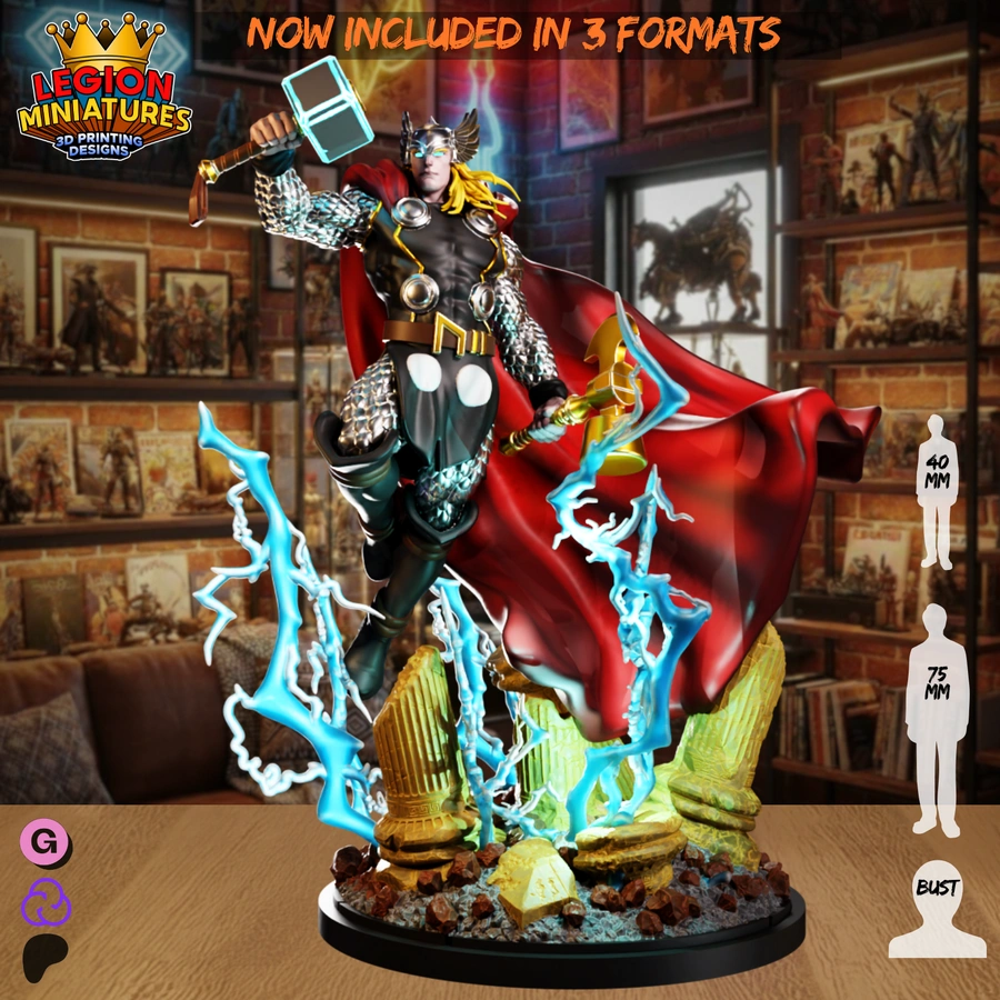 Thor God of Thunder – Marvel STL render Thor God of Thunder – Marvel 3D printable STL model