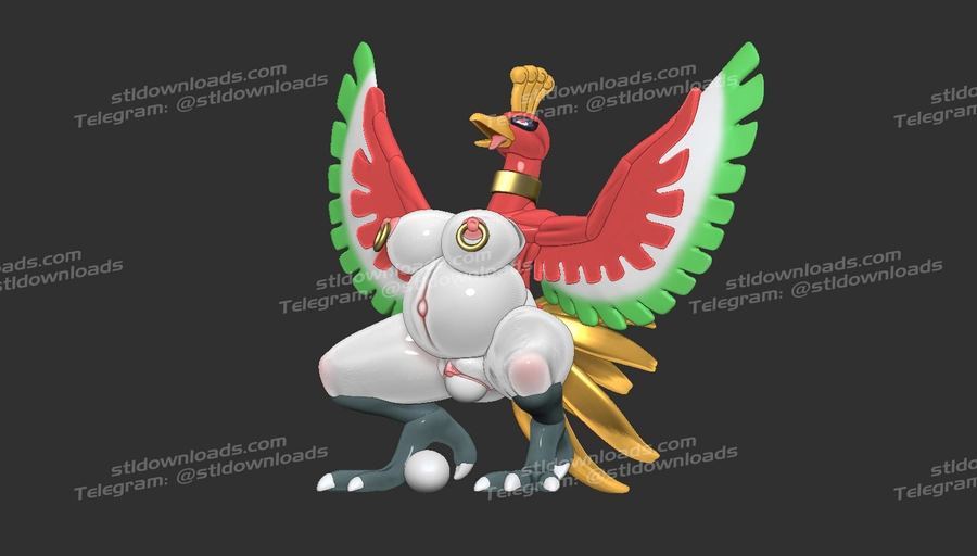 Ho-Oh Legendary Bird – Pokemon 3D printable STL model