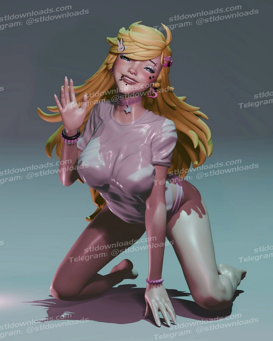 Velvet Sin Rebel Girl – Original Character 3D printable STL model