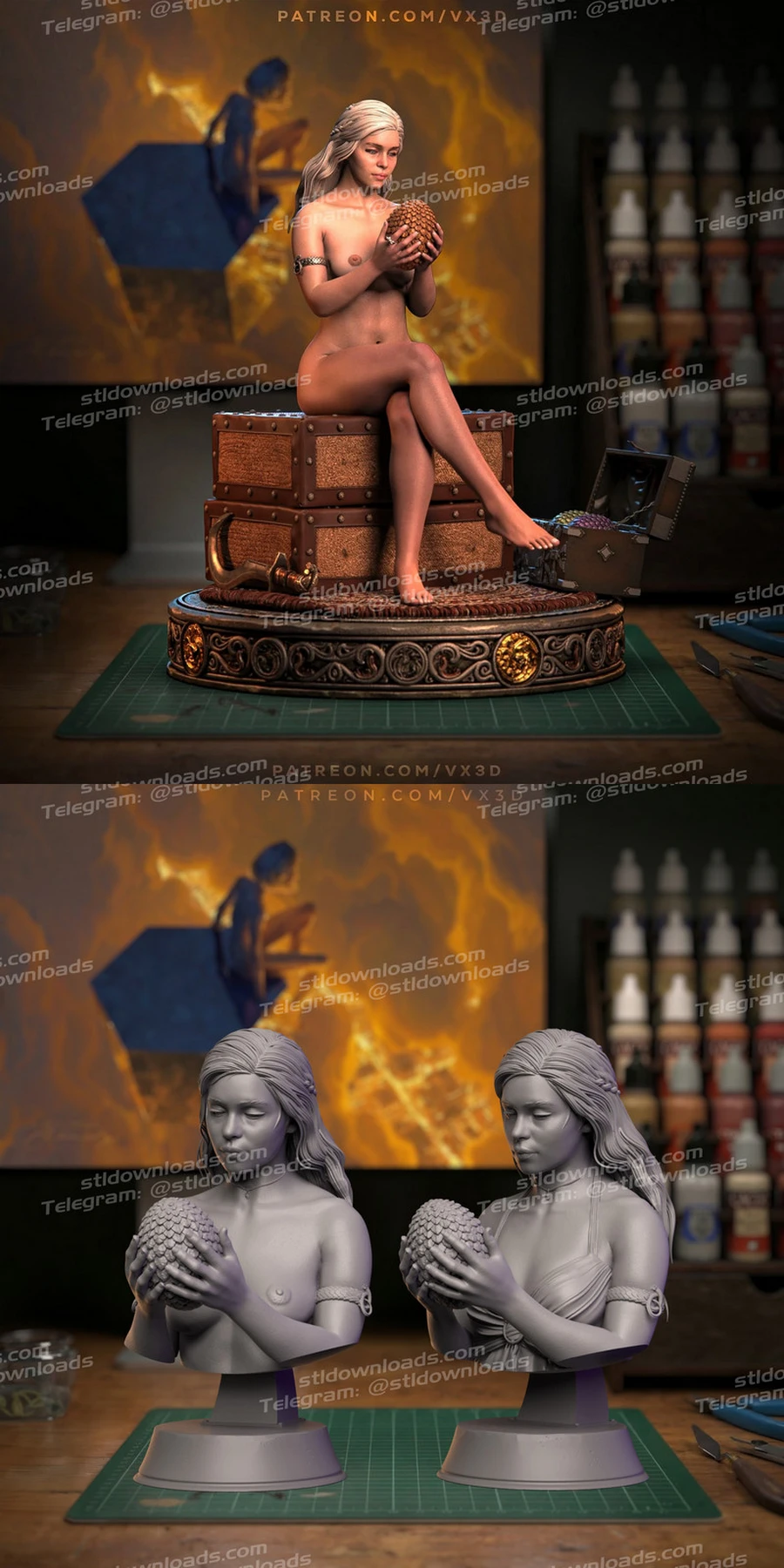 Daenerys Targaryen Dragon Queen – Game of Thrones 3D printable STL model
