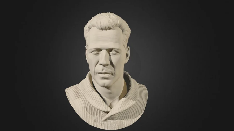 Walter Bruce Willis Bust – Die Hard 3D printable STL model
