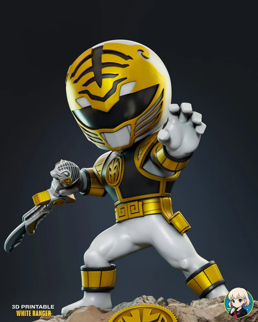 White Ranger – Power Rangers 3D printable STL model