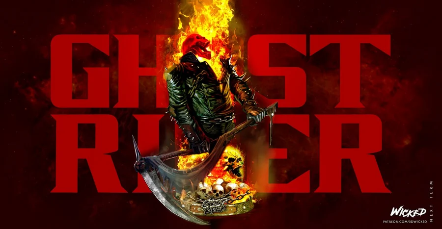 Ghost Rider Bust - Marvel 3D printable STL model