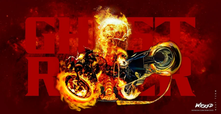 Ghost Rider Diorama - Marvel 3D printable STL model