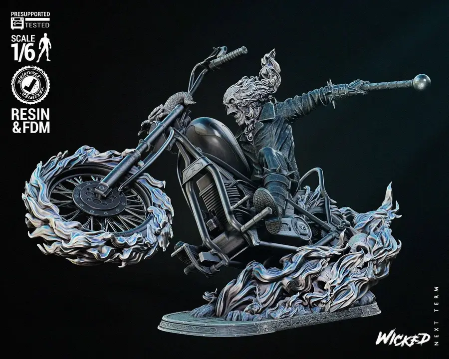 Ghost Rider Johnny Blaze - Marvel 3D printable STL model