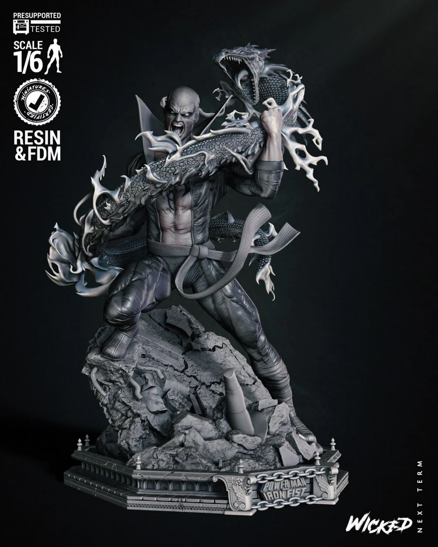 Iron Fist Sculpture - Marvel 3D printable STL model