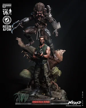 Predator and Dutch Diorama – Predator 3D printable STL model